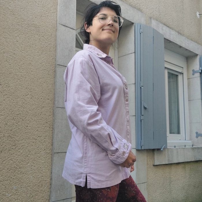 Chemise Vintage brodée taille M - photo numéro 3