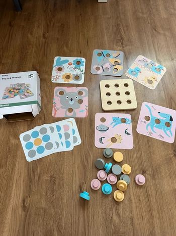 Jeu puzzle en bois mosaic couleur enfant
