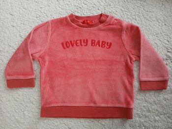Pull en velours fille 12 mois