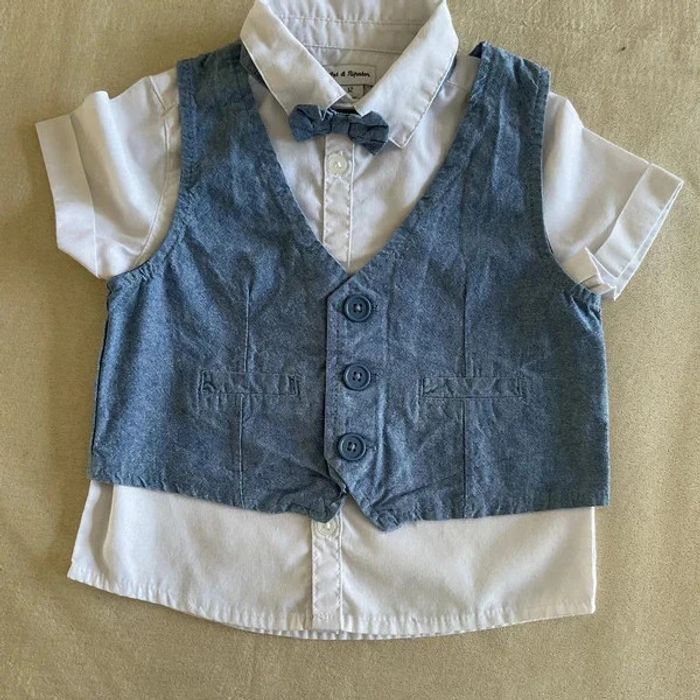 👕 Ensemble élégant chemise et short pour garçon 👕 - photo numéro 3