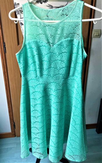 Robe dentelle vert menthe Sora JBC taille 36/38