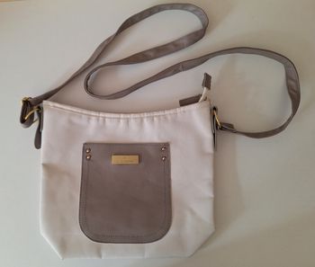 Sac à bandoulière bicolore zippé