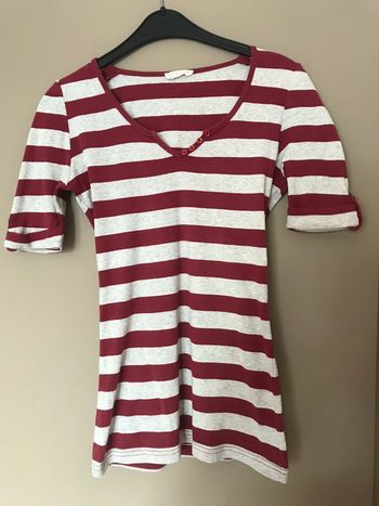 T-shirt long à rayures