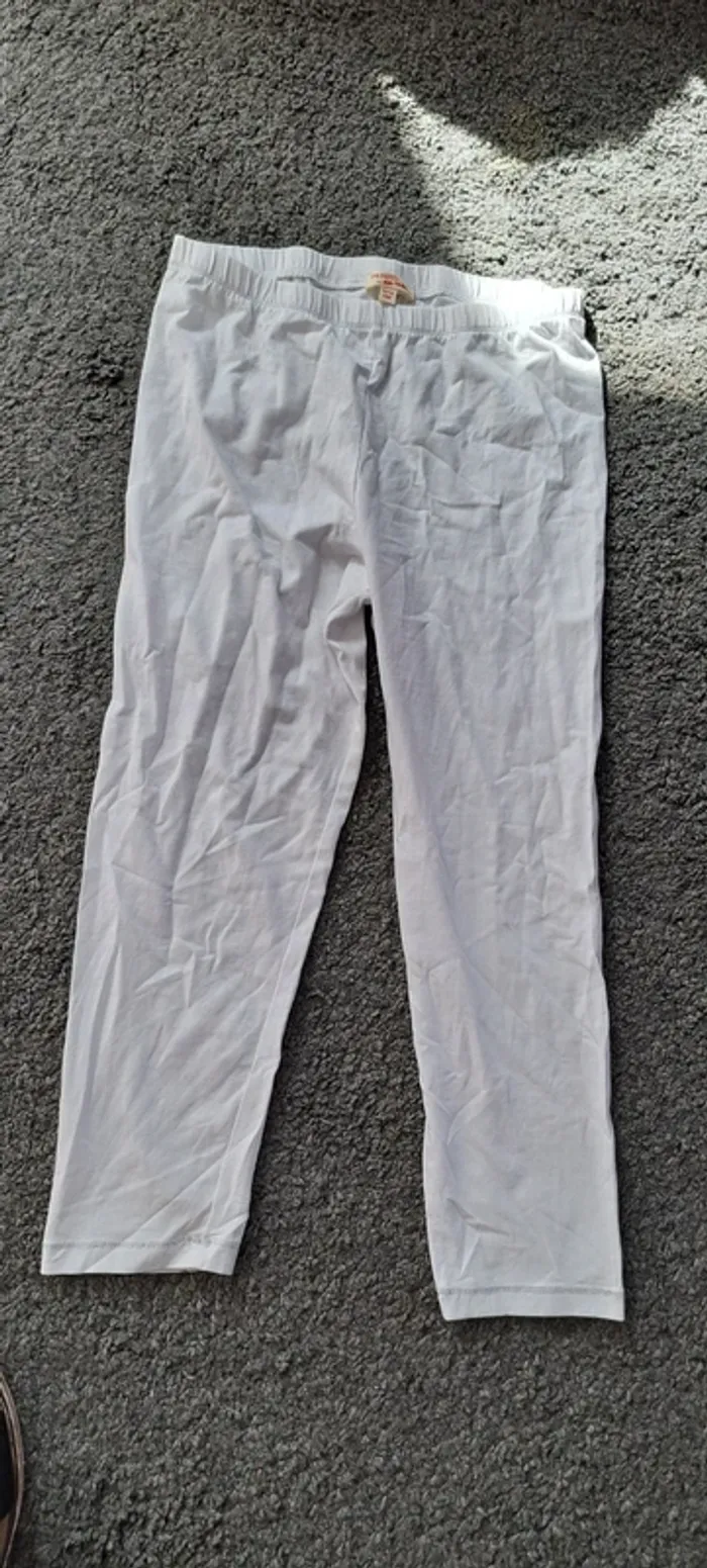 Legging 3/4 blanc, DPAM, 12/14 ans, neuf