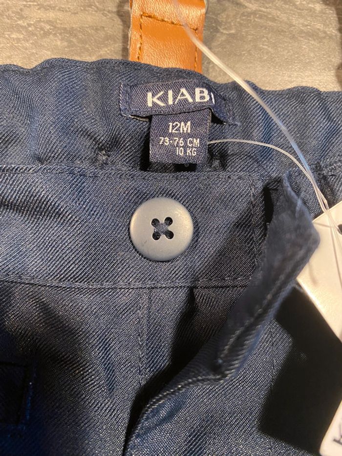 Pantalon avec bretelles #kiabi#12 mois#neuf - photo numéro 2