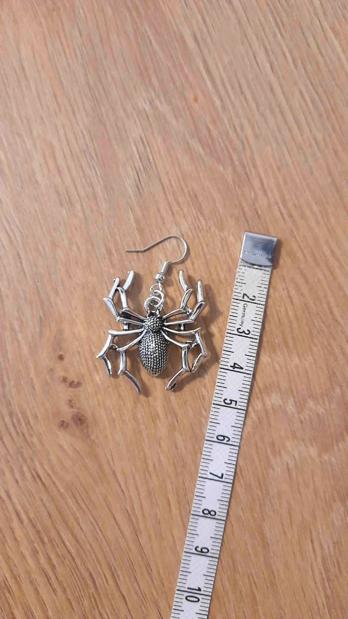 Boucles d'oreilles Halloween araignée - photo numéro 3