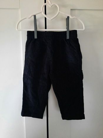 Pantalon Velours Noir 6M Bébé