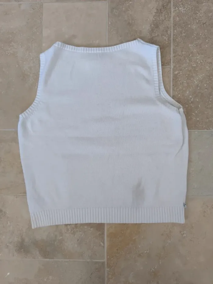 Pull sans manche femme XL blanc Lauren Ralph Lauren tâches - photo numéro 8