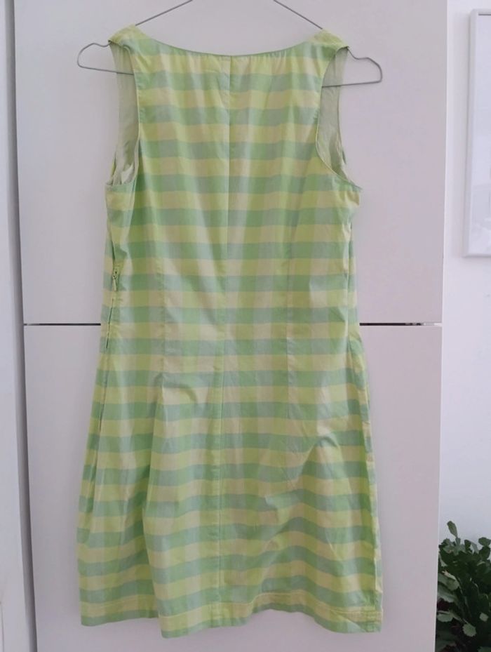 Robe vintage Benetton à carreaux verts - photo numéro 6