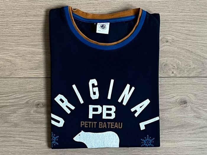 Lot de 4 t-shirts sérigraphiés Petit bateau T-10 ans - photo numéro 3