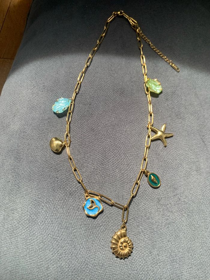 collier acier inoxydable doré - photo numéro 2