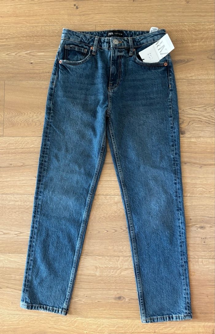 Pantalon jean mom Zara taille haute S - photo numéro 8