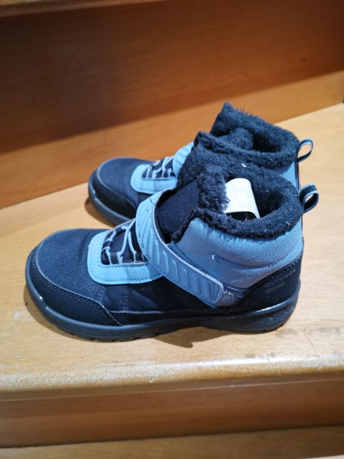 Bottines fourrées garçon T31 idéales pour la neige Quechua gris/bleu - photo numéro 2