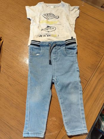 Tenue garçon Mes petits cailloux 9 mois