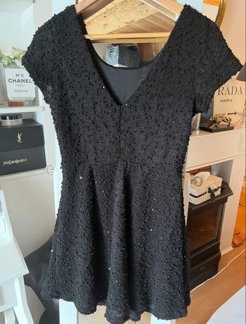 Robe patineuse épaisse noire avec sequins brillants T.40 Atmosphère TBE 🖤
