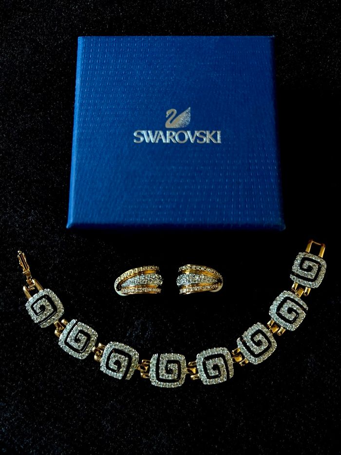 Bracelet + Boucles D’oreilles Swarovski