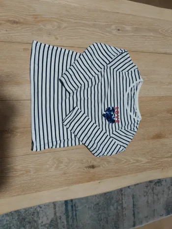 Joli tee shirt effet marinière Lupilu