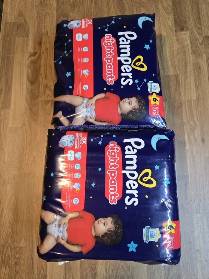 Lot 5 sacs Couches pampers pants extra absorption taille 6 13+kg  30x5 =150pants extra absorption - photo numéro 4