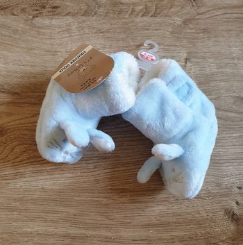 ⭐Chaussons bébé bleu ciel pointure 0/6 mois ⭐
