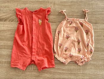 Lot de 2 barboteuses - Kiabi - 74cm