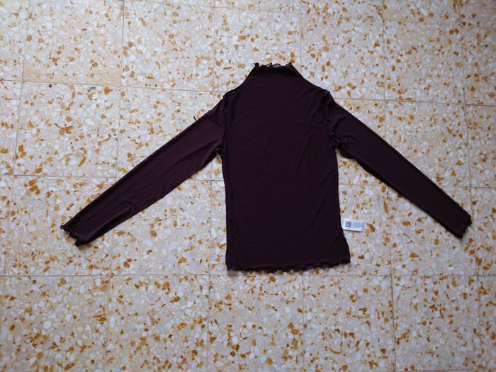 Haut en tulle neuf marron Dasy taille S - photo numéro 5