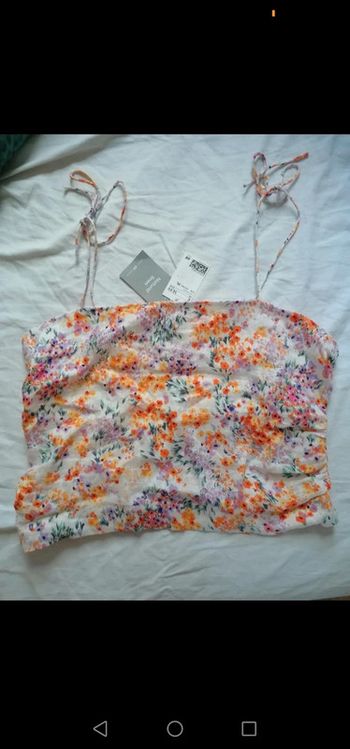 Top floral été neuf