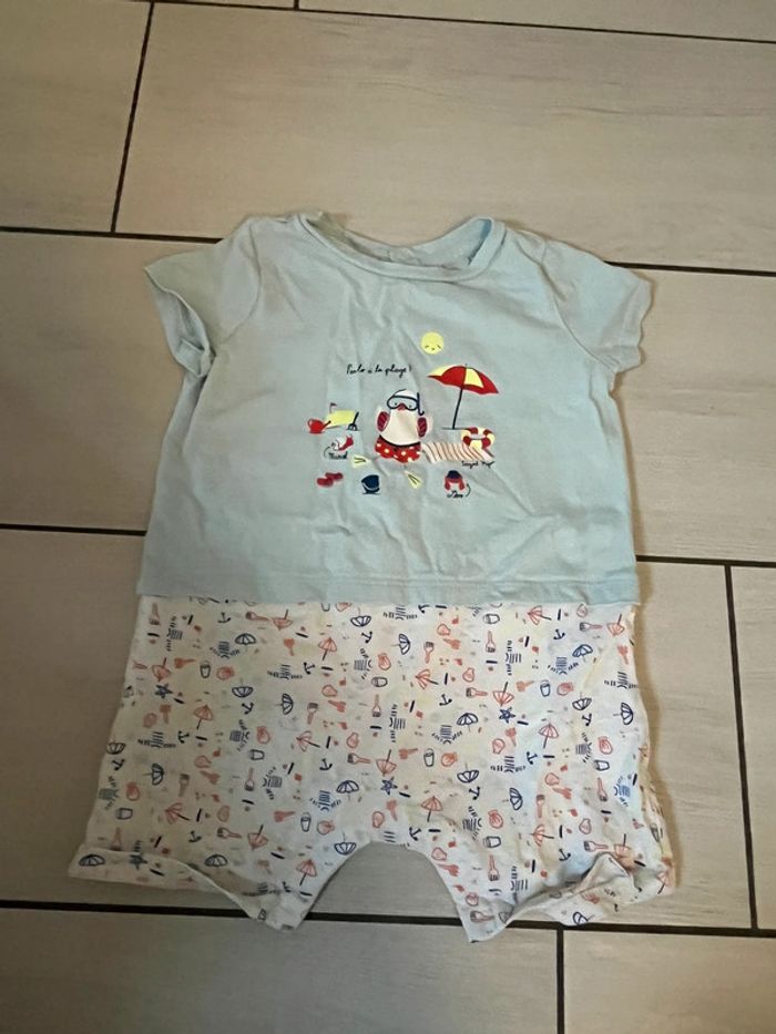 Grenouillère short été dpam 12 mois