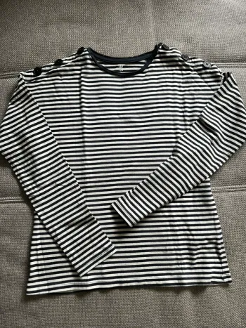 T-shirt marinière fille 10 ans