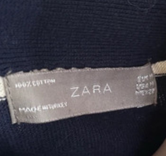 Robe marinière bleu marine /blan Zara femme M Longueur 50 cm - photo numéro 3