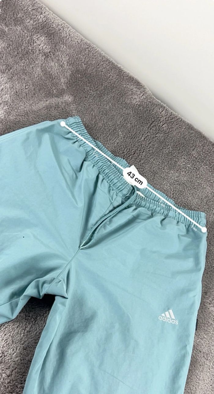 Jogging jambe large Adidas Vintage Bleu turquoise Taille XL - photo numéro 4