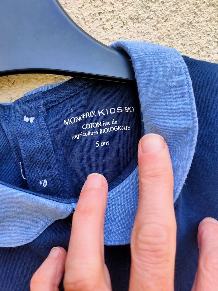 T.shirt marine Monoprix taille 5 ans - photo numéro 3