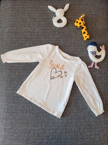 T-shirt fille manches longues 3 ans