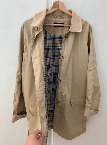 Ancien trench trench-coat Lafayette collection - beige velours sur les manches