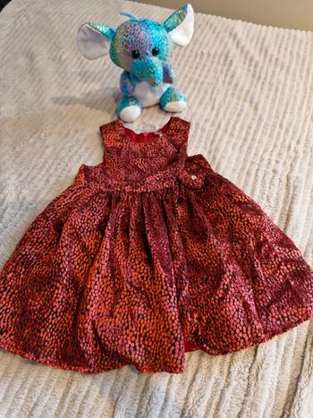 Robe fille Orchestra velours bordeaux 9 mois