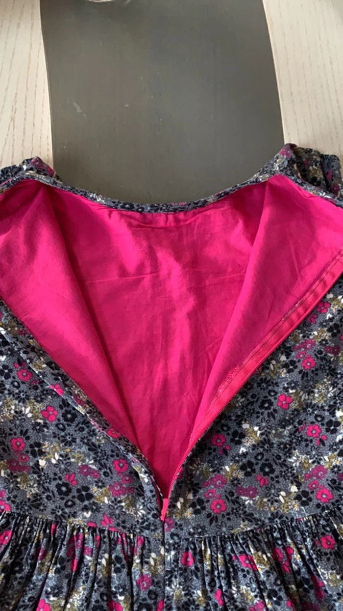 Robe grise fleurie 8/9 ans Esprit - photo numéro 11