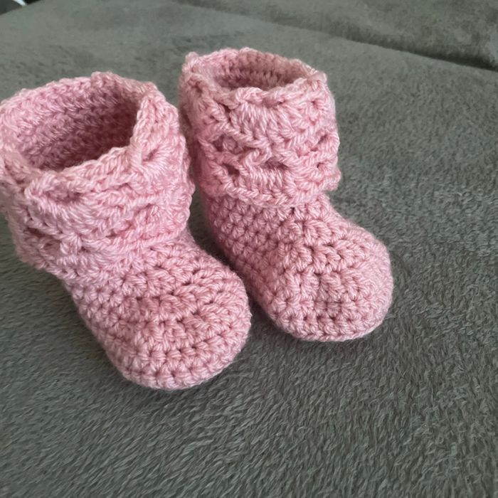 Bottines chaussons au crochet