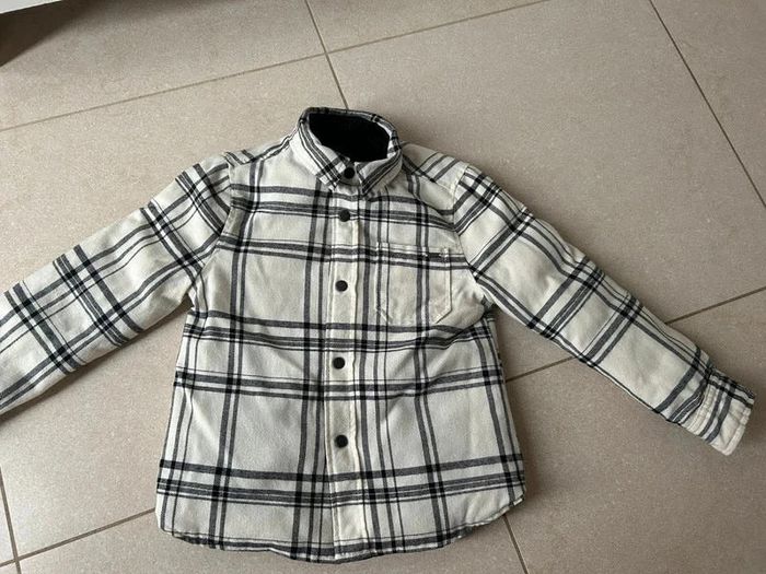 Doudoune misaison réversible noire et carreaux garçon IKKS 5ans - photo numéro 2