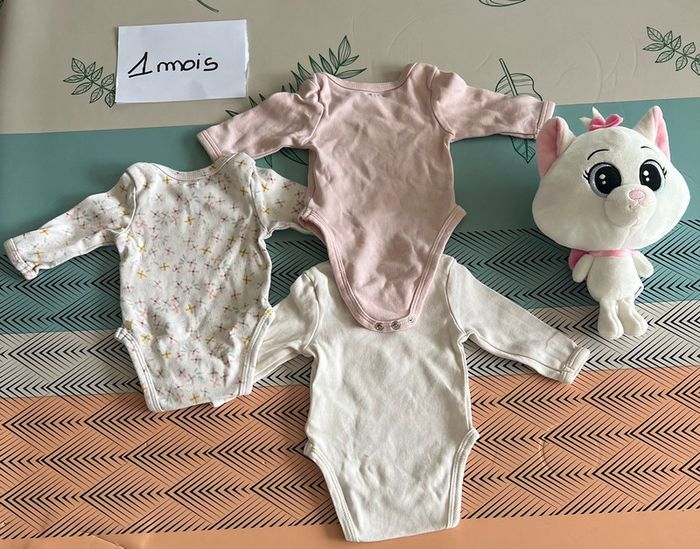 Lot de bodies taille 1 mois - photo numéro 2