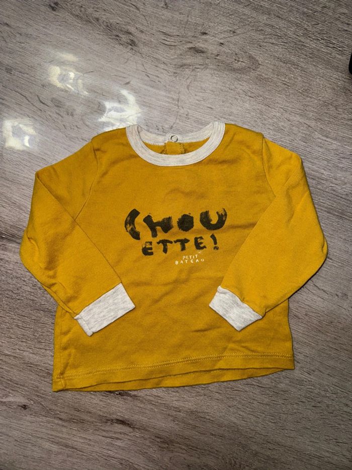 T shirt manches longues petit bateau 12 mois