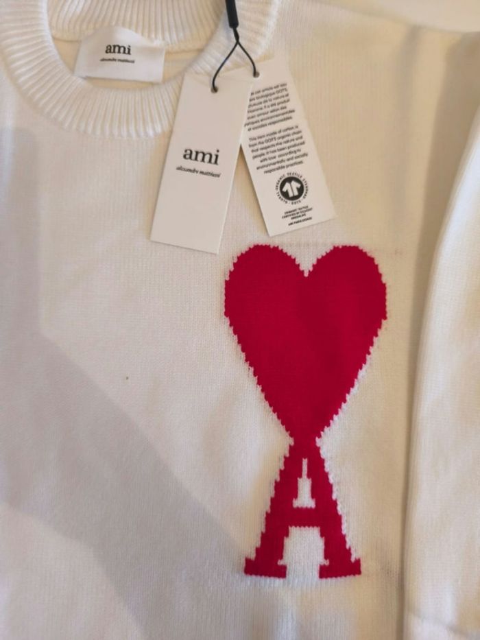 Pull ami paris blanc et rouge - photo numéro 2