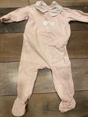 Pyjama grenouillère Karl Lagerfeld 9 mois rose et blanc