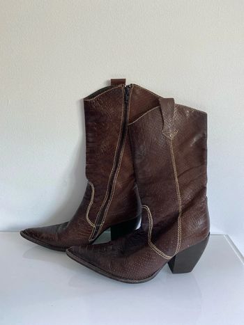 Bottes Santiag 36 aspect croco
