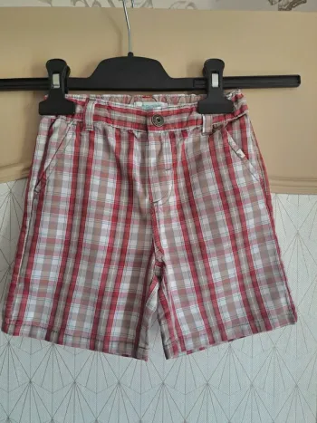 Short à carreaux garçon Obaïbi 23 mois comme neuf