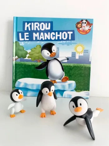 Kirou le manchot - 📚 livre avec figurine. altaya De agostini. collection “Mes animaux du zoo”