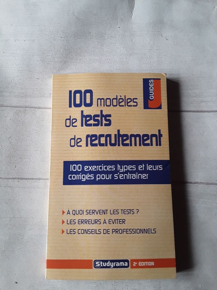 100  modèles de tests de recrutement 2e édition Gérard Oudot
