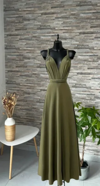 Sublime robe multi positions couleur kaki made in France 🇫🇷