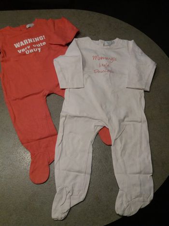 Lot de 2 pyjamas légers 12 mois