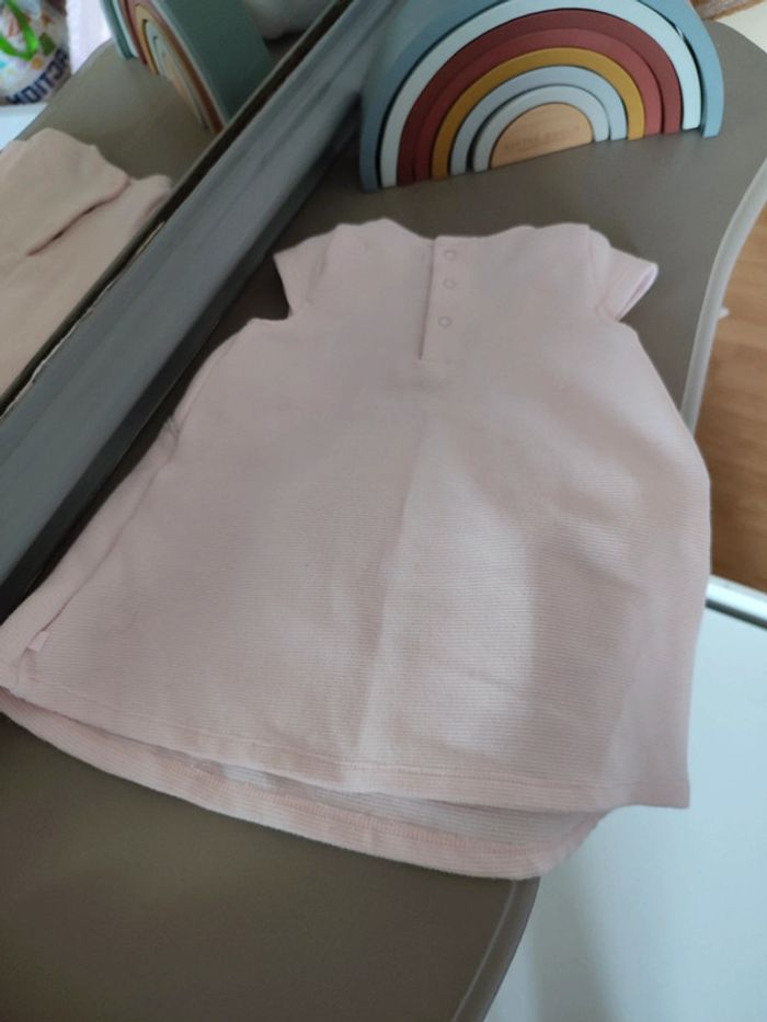 Ensemble robe et gilet rose pâle 6 mois Obaibi et Natalys - photo numéro 5