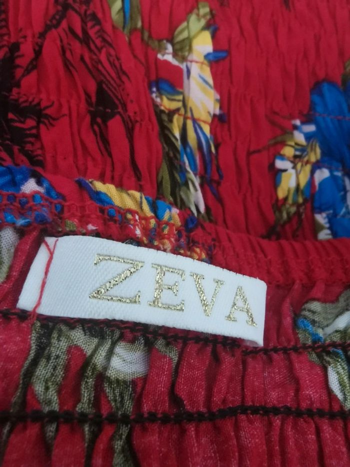 Robe. Rouge. Bleu. Taille 40. Zeva - photo numéro 5