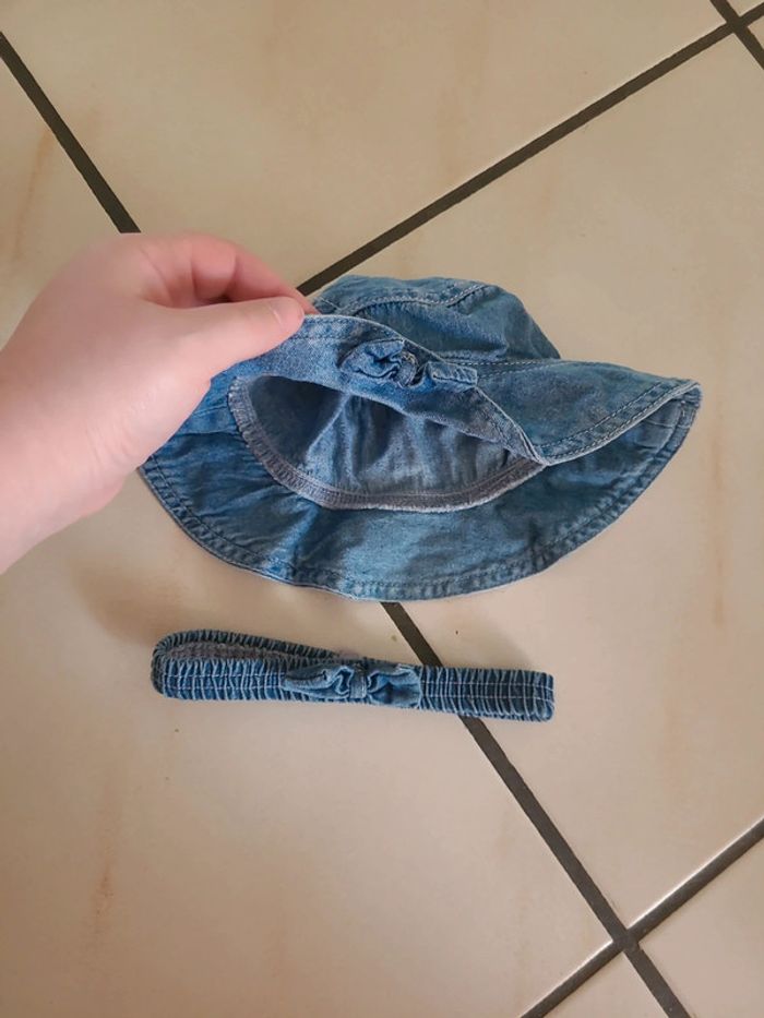 Bandeau et chapeau en jean - photo numéro 2